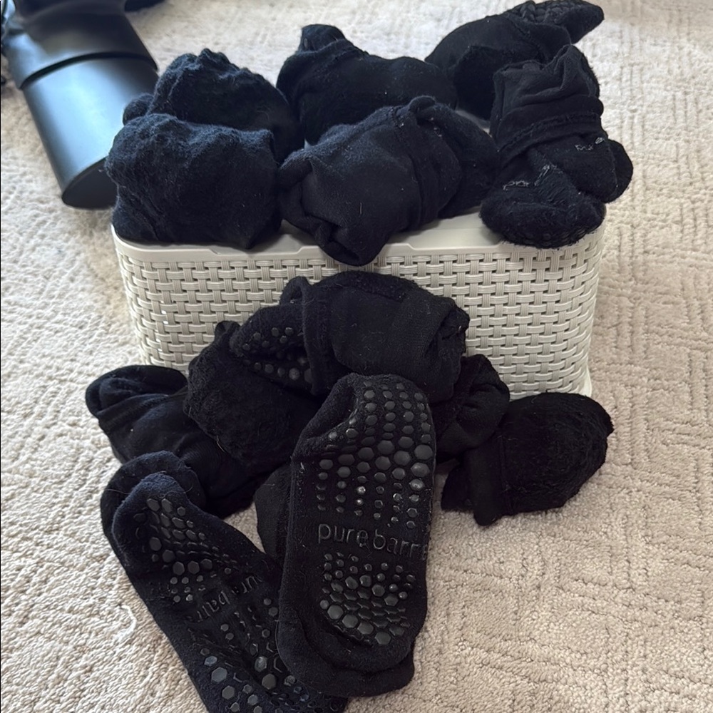 Pure Barre Black Grip Socks